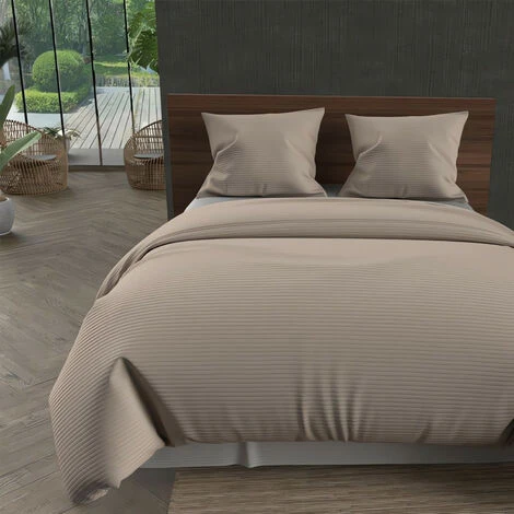 Leo Jeté De Lit, Microfibre, Ecru, Par Soleil D'ocre - 220 X 240 Cm