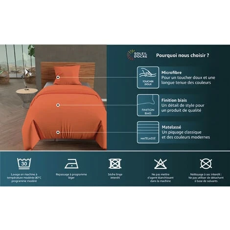 Leo Jeté De Lit, Microfibre, Ecru, Par Soleil D'ocre - 220 X 240 Cm – Image 4