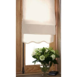 Store Bateau Avec Finition Festonnée Ecru 80 X 180 Cm