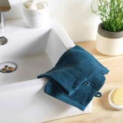 Lot De 2 Gants De Toilette Colors Bleu Nuit