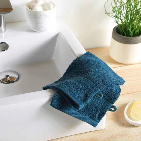 Lot De 2 Gants De Toilette Colors Bleu Nuit