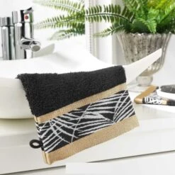 Lot De 2 Gants De Toilette Orbella Noir