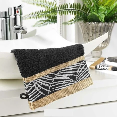 Lot De 2 Gants De Toilette Orbella Noir