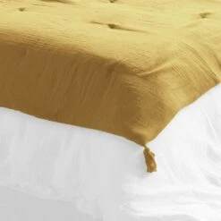 Boutis De Lit Gaze De Coton Safran