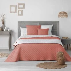 Chemin De Lit Matelasse 80x180cm Mellewe Terracotta