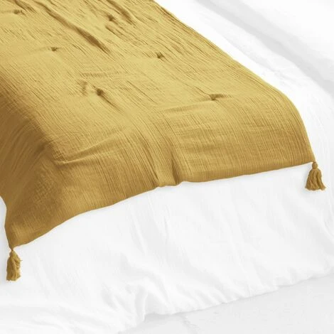 Edredon Gaze De Coton Safran