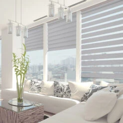 Store Enrouleur Jour Nuit Sans Percer - Gamme Must - Gris - L41 X H190cm