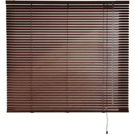 Store Vénitien Aluminium 25mm Sans Percer - Chocolat - L67 X H150cm – Image 2