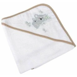 Paris Prix - Cape De Bain Bébé Koala 75x75cm Blanc