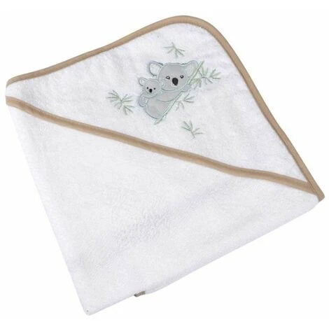 Paris Prix - Cape De Bain Bébé Koala 75x75cm Blanc