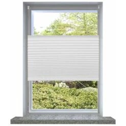 Nova Tente De Plissè Blanc Foncé Moderne En Différentes Tailles Store Plissé 100x125 Cm Blanc Taille : 100 X 125 Cm