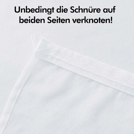 Deconovo Rideau Voilage Galon Fronceur, 132x242 Cm, Blanc, 2 Pieces – Image 2