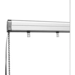 Rail Pour Lamelles Verticales 89mm Ouverture Latérale - Gris Alu - L80cm