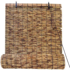 Store Enrouleur 100% Bambou Naturel Marron Taille 90X200 CM