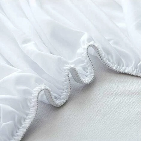 DENUOTOP Couvre-lit Protège-matelas - Dimensions 160x200cm - Surmatelas Imperméable - Protège-matelas - Anti-allergique Aux Acariens Et Aux Moisissures - Respirant En Différents – Image 5