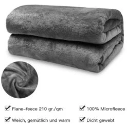 EINFEBEN Couverture En Flanelle Living Blanket 210 G/carré Blanket Fur Blanket Fleece Blanket Super Soft 220x240cm