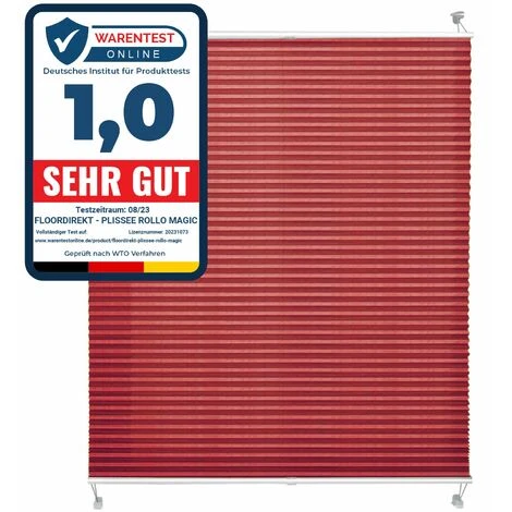 Store Plissé Magic Rouge Foncé 55 X 200 Cm