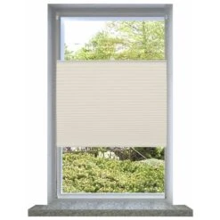 Nova Crème Foncée De Tente De Plissetta Avec Un Support De Serrage Divers Store Plissé 50x125 Cm Crème