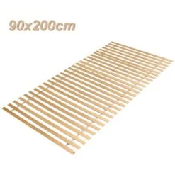 SWANEW Sommier à Lattes, Sommier à Lattes Roulantes, Confort, 28 Lattes, Matelas Pour Le Lit, Sommier à Roulettes Premium