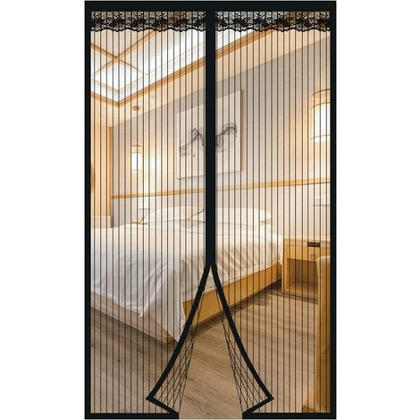 MINKUROW Porte Moustiquaire Aimantée, 100x230cm Porte De Balcon Aimantée Rideau Anti-Mouches Sans Perçage, Rideau Anti-Insectes, Porte Moustiquaire, Portes Battantes Pour Porte Patio Salon