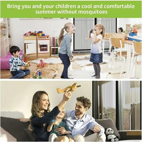 MINKUROW Porte Moustiquaire Aimantée, 100x230cm Porte De Balcon Aimantée Rideau Anti-Mouches Sans Perçage, Rideau Anti-Insectes, Porte Moustiquaire, Portes Battantes Pour Porte Patio Salon – Image 5