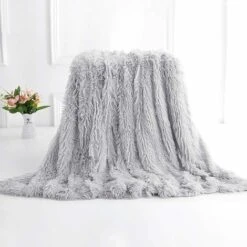 160 X 200 Cm Couverture En Peluche Super Douce Et Chaude En Polaire Double Face (gris)