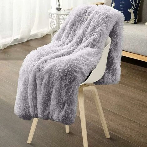 160 X 200 Cm Couverture En Peluche Super Douce Et Chaude En Polaire Double Face (gris) â Image 2