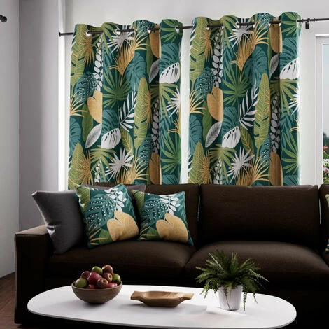 Rideau à Oeillets Pur Coton 135x250 TANZANIE, Par Soleil D'Ocre – Image 2