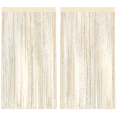 Rideau En Fils 2 Pcs 100 X 250 Cm Crème VidaXL