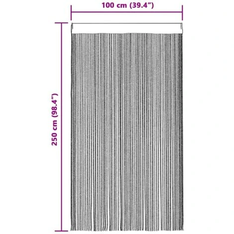 Rideau En Fils 2 Pcs 100 X 250 Cm Crème VidaXL – Image 3