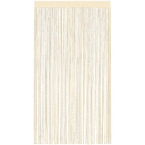 Rideau En Fils 2 Pcs 100 X 250 Cm Crème VidaXL – Image 4