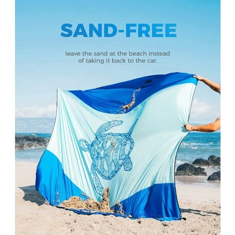 Couverture De Plage Sans Sable XXL, 210 200cm, Plate-forme De Pique-nique Imperméable, Matériau Souple Et Durable, Léger Et Portable, Parfait Pour Les Voyages, Le Camping, Les Vacances à La Plage, – Image 3