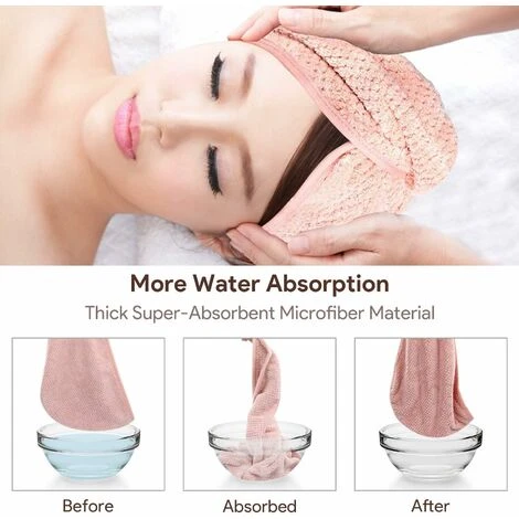 Déstockage Turban Pour Cheveux, 2 Pièces Serviette Turban En Microfibre à Séchage Rapide Serviette Absorbante Pour Cheveux Avec Bouton, Serviette Pour Cheveux Pour Tous Les Types De Cheveux (marron E – Image 3