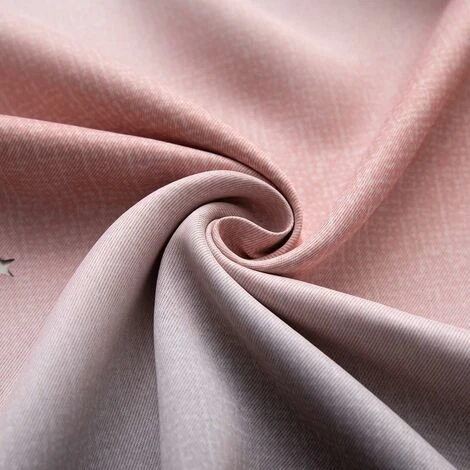 Rideaux Double Creux Étoiles Rideaux Étoiles Double Couche Pour Enfants Filles Chambre Coloré Chambre D'enfant Avec Voile Rideaux Pour Enfants Blueout Rideaux 53 "B X 63" H (134x160cm) Rose – Image 3