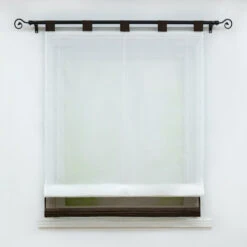 1PC Monika Store Plissé LxH 140x155cm Chocolat Semi-Transparent Avec Fa?ade Colorée, Polyester Joyswahl