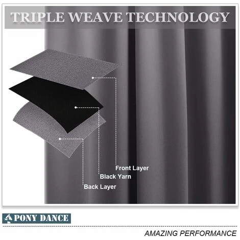 Rideau Pour Pergola - Rideaux D'Extérieur Lot De 2 Isolant Occultant Lumière Bloquer Imperméable Décoration Intérieur/Extérieur Jardin à Oeillets, L 132 X H 213 Cm, Gris——Oi-FRIS, Oi-FRIS – Image 5