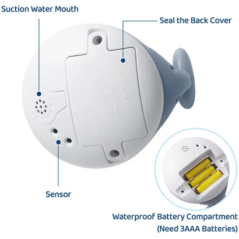 Baleine A Induction Jouets De Bain Pour Bebe Jouets De Bain Lumineux Jouet D'Arroseur D'eau Baleine Jouet De Piscine Les Enfants Blanc â Image 5
