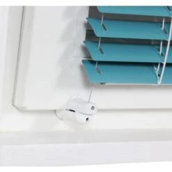 2 Fixations Sans Perçage Universelles & Réglables Pour Câbles De Store - Blanc