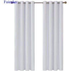 Rideau Paire De Rideaux Occultant Blanc Cassé 140x260cm FUIENKO