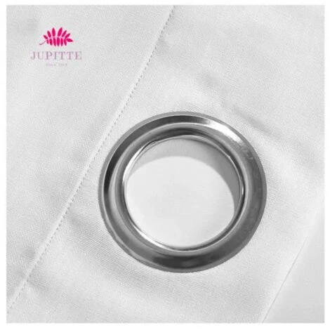 Rideaux Voilage 2 Panneaux 132X259CM Ombre Dégradé Semi-Transparent En Effet Lin à Oeillet, Blanc/Gris FUIENKO – Image 2