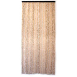 Rideau De Porte En Bambou Et Perle De Bois - Morel