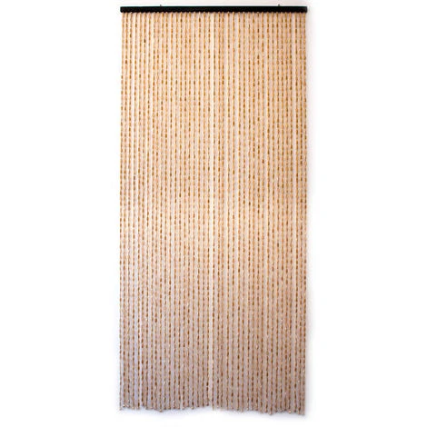 Rideau De Porte En Bambou Et Perle De Bois - Morel