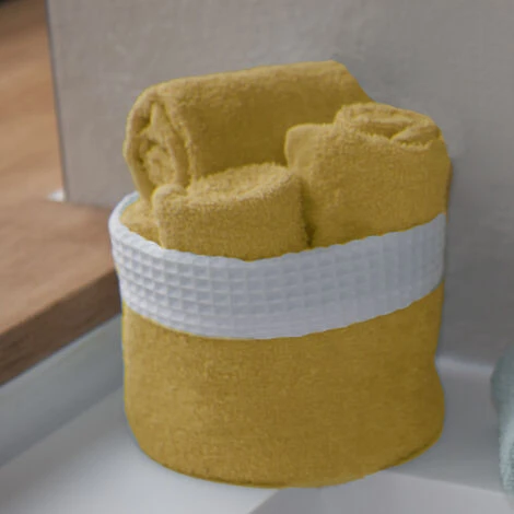 Panier Invité Avec Serviettes Tournesol 30 X 30 Cm