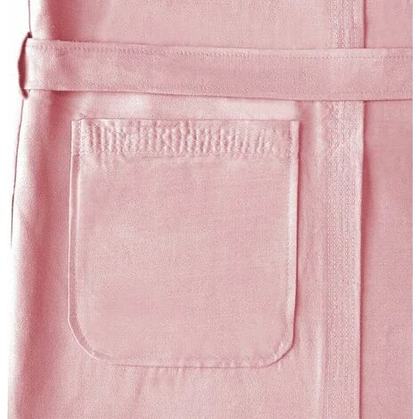 Peignoir Microfibre Moderne Couleur Unie Doux Homme Femme Ceinture Poches Capuche Rose - M â Image 3