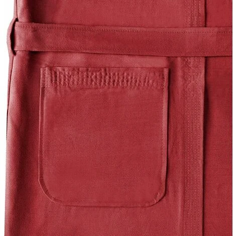 Peignoir Microfibre Moderne Couleur Unie Doux Homme Femme Ceinture Poches Capuche Bordeaux - L â Image 3