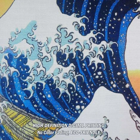 Rideau De Porte Japonais La Grande Vague Au Large De Kanagawa Mount Fuji Porte Tapisserie Suspendue Pour La Décoration De La Maison 85 X150 Cm – Image 4