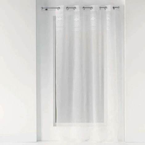 Lot De 2 Rideaux Occultants Rideau Occultant - Style Contemporain Aspect Lin Avec Illet Beige 140x225cm Excellent 88158