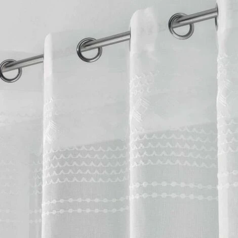 Lot De 2 Rideaux Occultants Rideau Occultant - Style Contemporain Aspect Lin Avec Illet Beige 140x225cm Excellent 88158 â Image 2