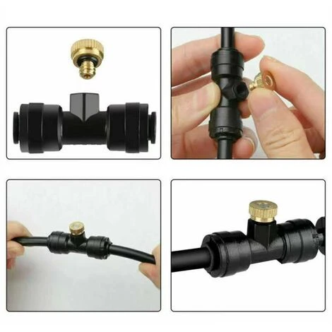 Kit De Buses De Brumisation, 10 Pièces, Pulvérisateur Avec Raccord Pour Patio, Système De Refroidissement D&39eau Pour Jardin Extérieur,White 0.4mm Kit,CHINA – Image 2