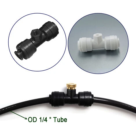 Kit De Buses De Brumisation, 10 Pièces, Pulvérisateur Avec Raccord Pour Patio, Système De Refroidissement D&39eau Pour Jardin Extérieur,White 0.4mm Kit,CHINA – Image 3